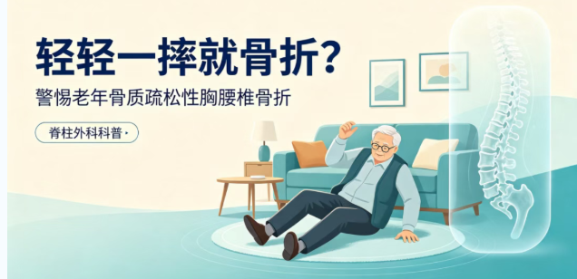 【健康科普】轻轻一摔就骨折？警惕老年骨质疏松性胸腰椎骨折